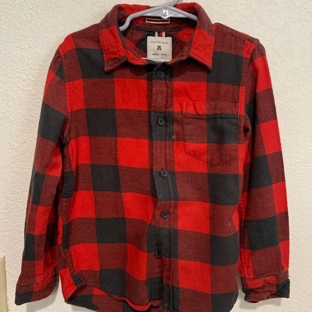 cactus children long sleeve shirt Christmas size 5/6 - Picture 1 of 6